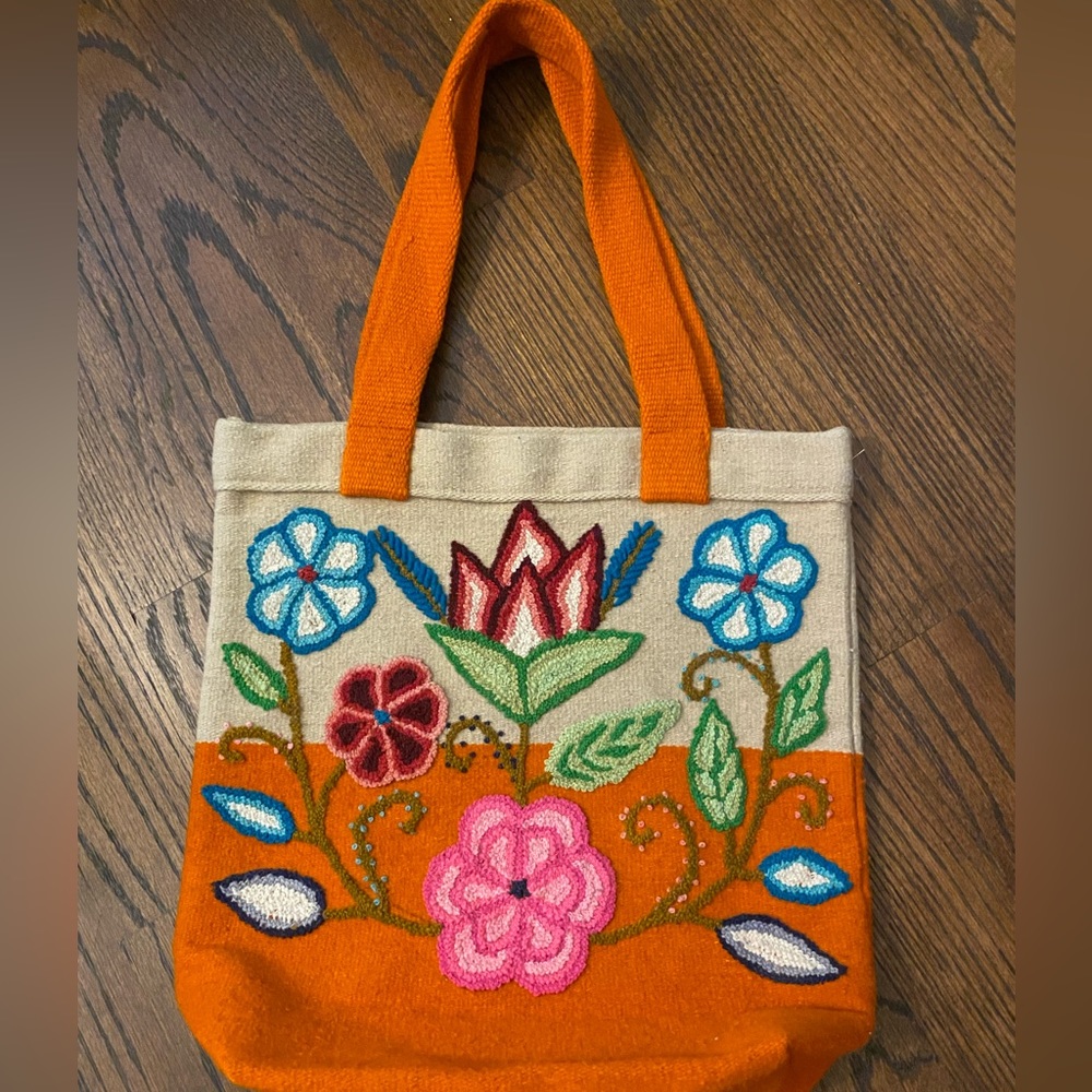 Embroidered tote bag